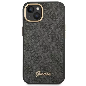 Etui Guess GUHCP14SHG4SHK do Apple iPhone 14 6,1" czarny/black hard case 4G Vintage Gold Logo