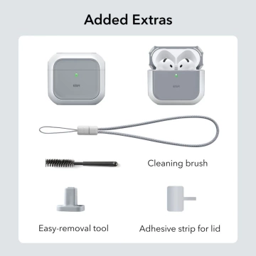 Ochranné puzdro pre slúchadlá ESR Orbit Halolock MagSafe Apple AirPods 4 White