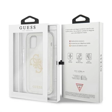 Guess GUHCP12LPCUGL4GTR iPhone 12 Pro Max 6,7" прозорий жорсткий чохол Glitter 4G Big Logo