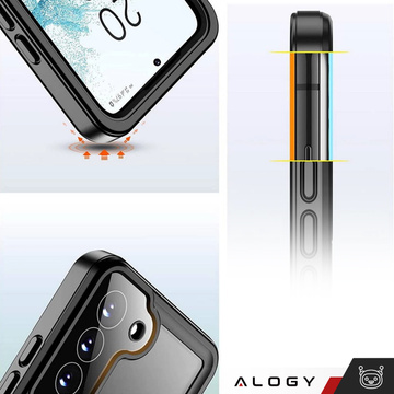Vodotěsné pouzdro pro Samsung Galaxy S23 360 Alogy Armored Armor IP68 s lanyardem černé