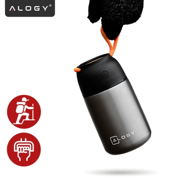 Termoska na večeru pre deti Polievka Food 700ml Alogy Nerezová skladacia lyžička Tepelne šedá