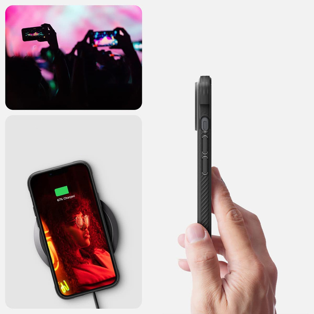 Spigen Rugged Armor Mag MagSafe case for Apple iPhone 14 Matte Black