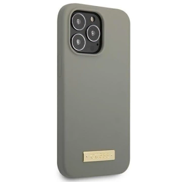 Etui Guess GUHMP13LSPLG pre Apple iPhone 13 Pro / 13 6,1" szary/sivé pevné puzdro Silikónová platňa s logom MagSafe