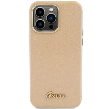 Etui Guess GUHCP15XPGMCSD pre iPhone 15 Pro Max 6,7" zlatý/svetlo zlatý pevný obal Glitter Glossy Script