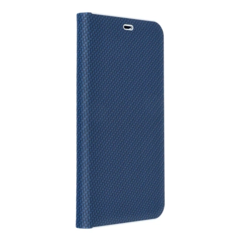 Чохол-кобура LUNA Book Carbon для Apple iPhone 15 Pro Max синій