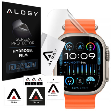 2x ochranná fólie Alogy Hydrogel na chytré hodinky pro Apple Watch Ultra 2 49 mm