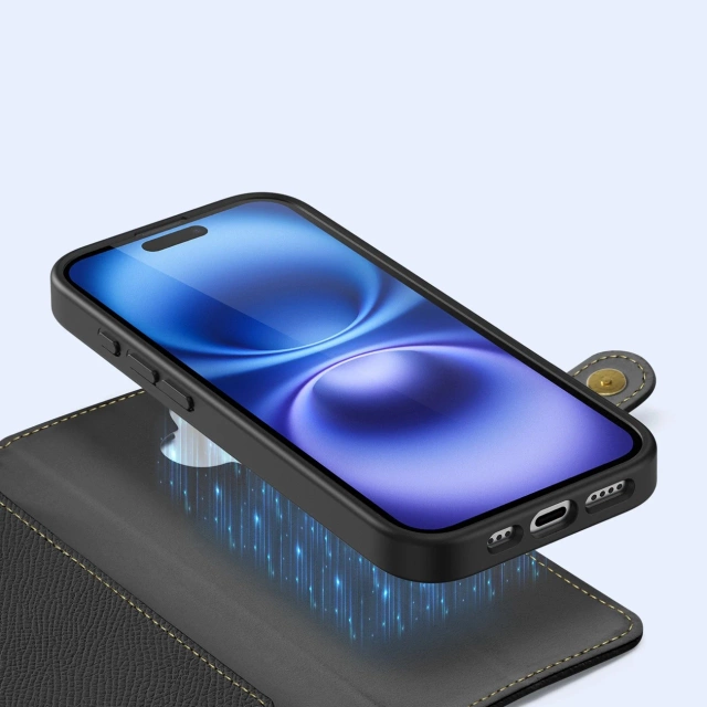 iPhone 16 Dux Ducis Lawa MagSafe Wallet Case – чорний