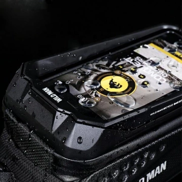 Držák na pouzdro/kolo WILDMAN MS77 rámová brašna černá/černá