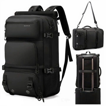 Bange Waterproof Backpack for Laptop 15.6" City Travel 45x30x16 cm for Work Airplane Men's Women's with USB Port Black