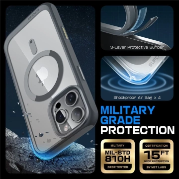 Etui Supcase UB Mag MagSafe für iPhone 16 Pro Max Grau