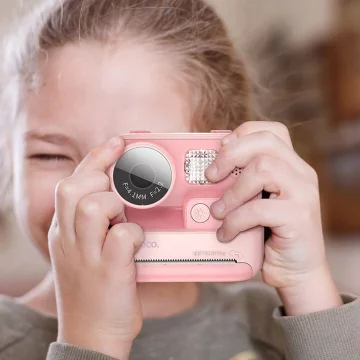 HOCO Aparat Fotograficzny Dziecięcy z Drukarką DV200 Różowy