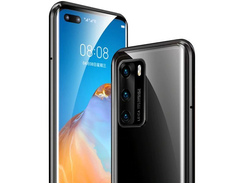 Obojstranné magnetické sklenené puzdro Dr.Fit pre Huawei P40 Black