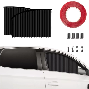 Kryt Magnetická roletka na predné bočné okná na ochranu auta pred slnkom UV ochrana Čierna [2 ks]