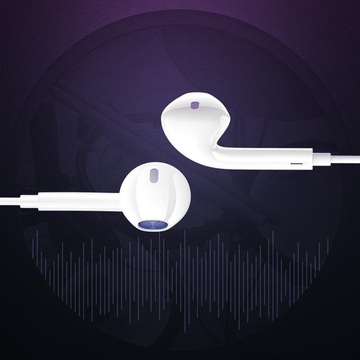 Vega Colors EarPods USB-C Typ C NOVÝ ČIP Káblové slúchadlá do uší biele