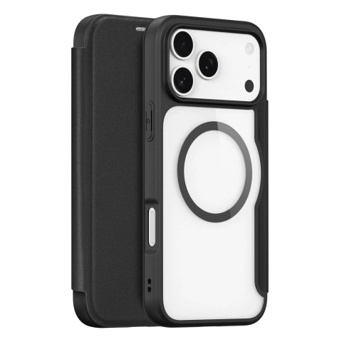 Etui do iPhone 17 Pro Max Dux Ducis Skin X Pro Portfel MagSafe Czarny