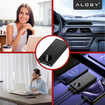 PowerBank Alogy TurboCharge 120W PD PowerDelivery rýchle nabíjanie 10000mAh 2x USB-A 1x USB-C čierny