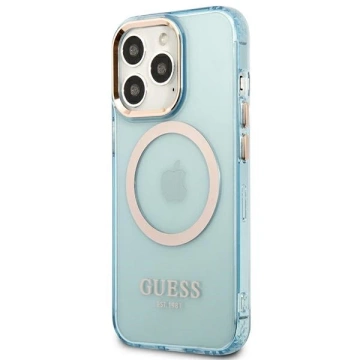 Etui Guess GUHMP13LHTCMB pro iPhone 13 Pro / 13 6,1" pevný obal Gold Outline Translucent MagSafe