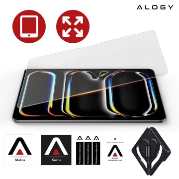 Matowe Szkło hartowane do Apple iPad Air 6 11" 2024 Alogy Matte Paper-Like Screen Protector z zestawem montażowym