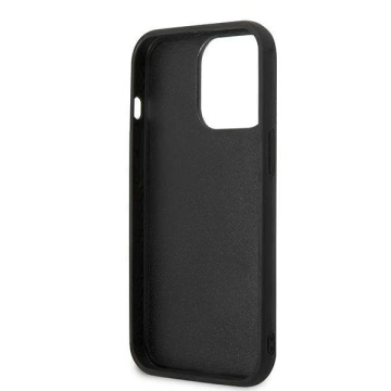 Ochranné pouzdro na telefon Karl Lagerfeld KLHCP13L3DKPK pro Apple iPhone 13 Pro / 13 6.1" černo/černé pevné pouzdro Ikonik Patch