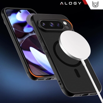 Puzdro pre Google Pixel 9 Pro Alogy MagSafe Hybrid Matte Case Zadný kryt pre MagMat Phone Matte Black