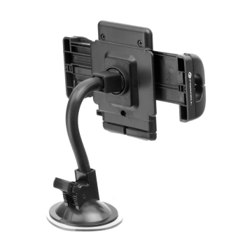 Držák do auta Forcell Regular 2v1 s mřížkou/skleněným ramenem 17 cm černý