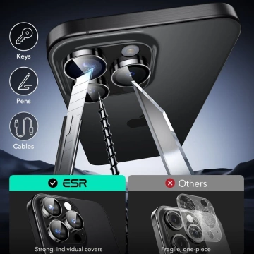 KRYT KAMERY ESR ARMORITE OCHRANA KAMERY IPHONE 16 PRO / 16 PRO MAX ČERNÁ