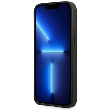 Etui Guess GUHCP14MPSATLK do Apple iPhone 14 Plus 6,7" čierne/čierne pevné puzdro SaffianoTriangle Logo