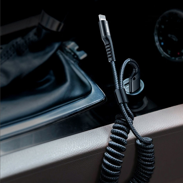 1m kabel Baseus Spring USB to Lightning 2A černý