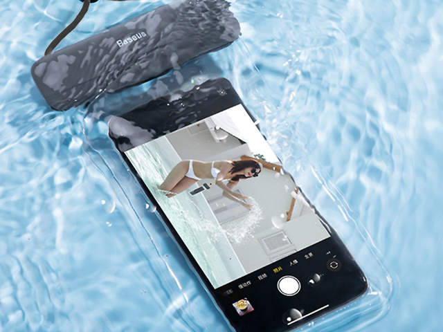 Baseus Let's go Slip wasserdichtes Gehäuse für 7.2 IPX8 Schwarz