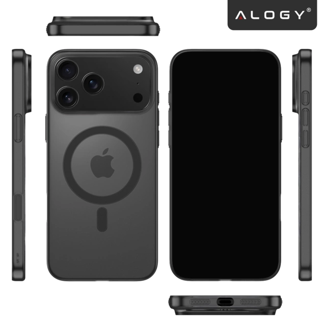 Puzdro Apple iPhone 17 Pro – matný kryt MagSafe s ochranou šošovky, tenký a odolný voči poškriabaniu, perfektne sedí – Alogy Skinny MatteCase™ čierny