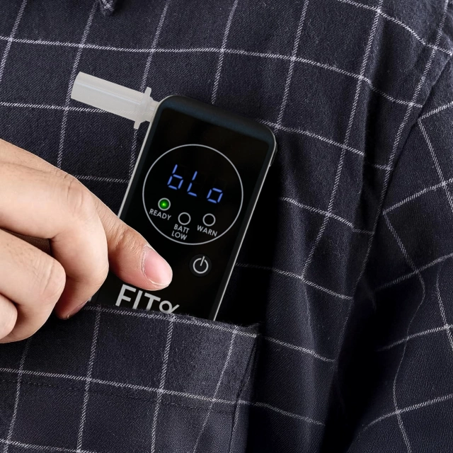 FITalco Galaxy Plus Breathalyzer Sobriety Tester with Platinum Electrochemical Sensor Electrochemical Black