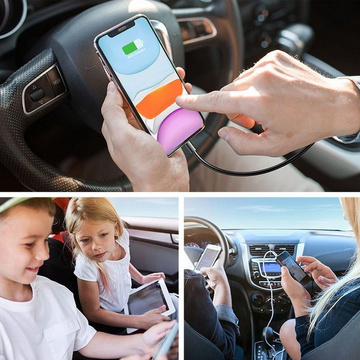 Nabíjačka do auta Joyroom JR-CL05 3x USB 2x USB-C 1,5m 72W čierna