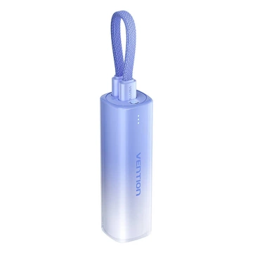 Powerbanka Vention 5000mAh 20W USB-C kábel na Lightning modrý