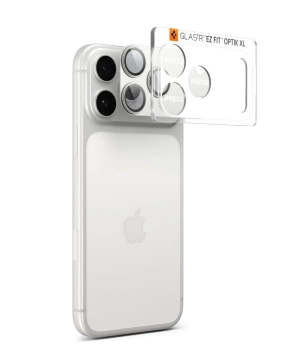 Osłona Aparatu do iPhone 17 Pro Spigen Optik Pro XL EZ Fit Silver