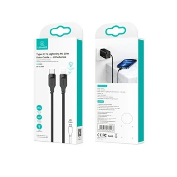 Kabel USMAS USB-C na Lightning PD Fast Charging Lithe Series 1.2m czarny