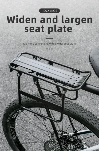 Багажник для велосипеда Rockbros 33210004001 з полицею - чорний