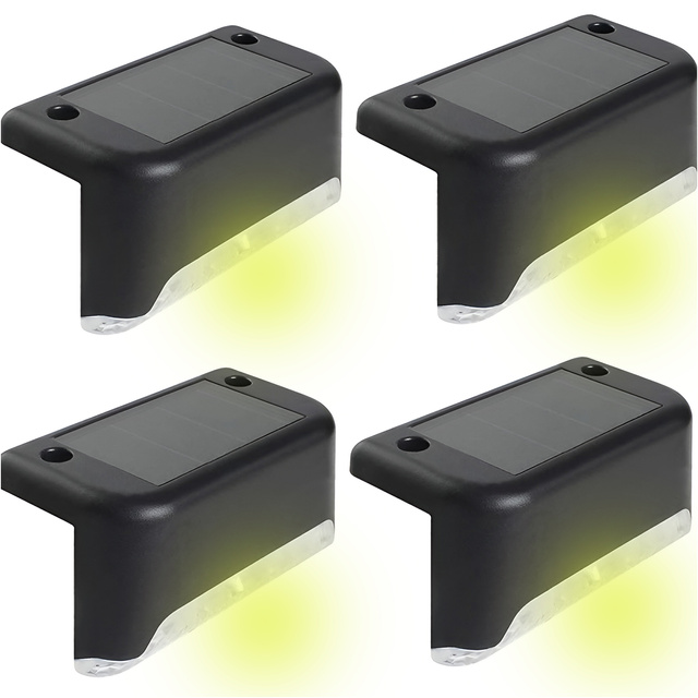 LED solar garden lamp for terrace, balcony, stairs, balustrade with dusk sensor, AAA battery, black