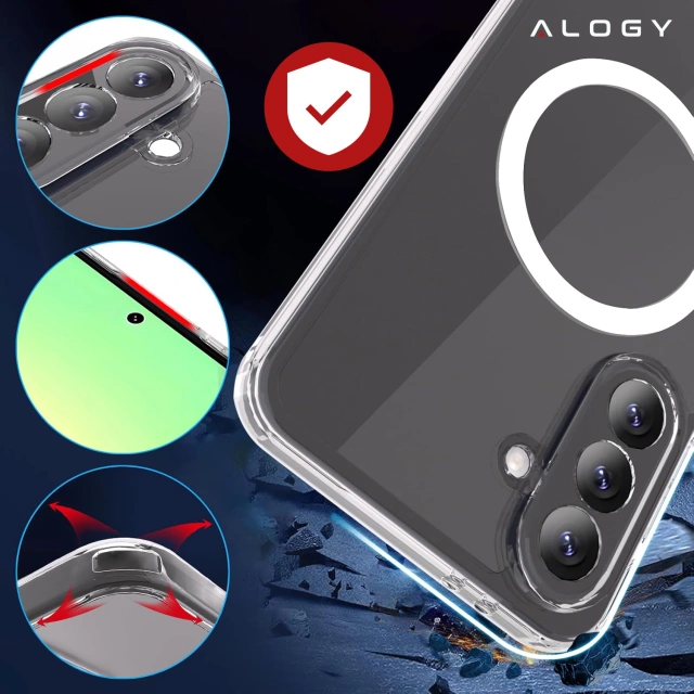 Puzdro pre Apple iPhone 16 Pro Max Alogy Anti-Shock Hybrid Case pre MagSafe Transparent