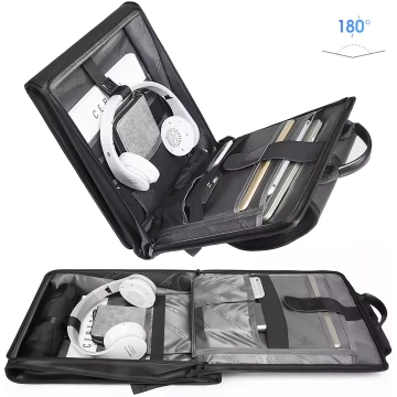 Bange Waterproof Backpack Laptop Bag 14" City Travel 39.5x29.5x8 cm for Work School Plane Men's Women's Slim Black