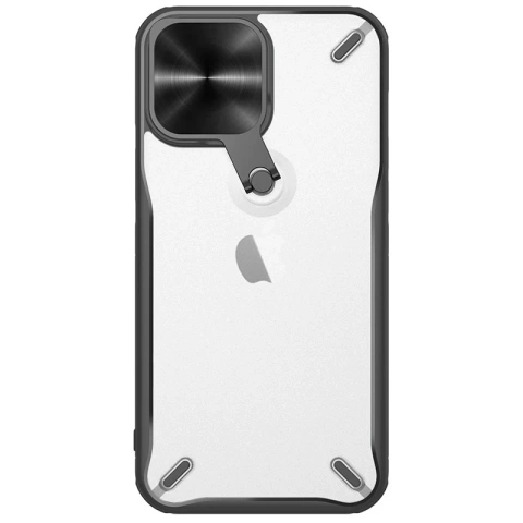 Nillkin Cyclops Case Odolné puzdro s krytom fotoaparátu a skladacím stojanom pre iPhone 13 Pro čierne
