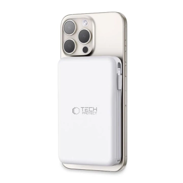 Магнітний павербанк з кабелем PB31 Lifemag Magsafe Power Bank 10000 mAh (Type C Lightning) White