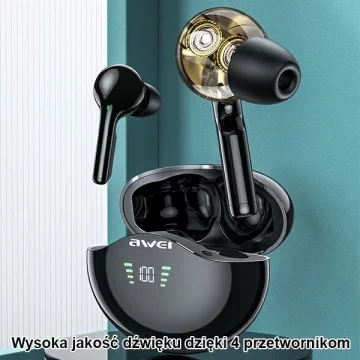 Dokovací stanice AWEI Bluetooth 5.3 T12P TWS Černá