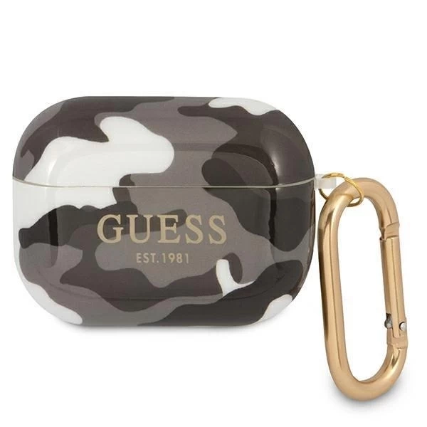Guess GUAPUCAMG AirPods Pro kryt czarny/black Camo Collection
