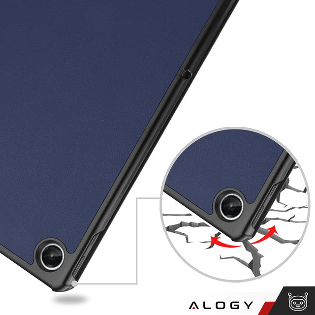 Tablet case Lenovo Tab M10 FHD Plus 10.6 3 GEN 3RD 3gen 2023 TB-125FU / TB-128FU case book cover Navy Blue Glass