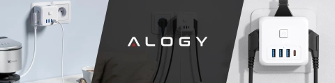 Мережевий розгалужувач розгалужувач Charger adapter thief 3 розетки EU 3x USB USB-C C 7in1 Alogy White