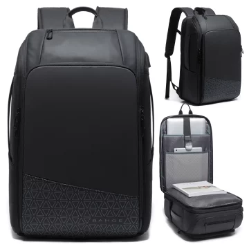Bange Waterproof Backpack for Laptop 15.6" City Travel 45x30x16 cm for Work Airplane Men's Women's with USB Port Black