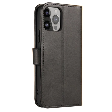 Magnetic Phone Case for iPhone 13 elegant case cover with flip cover and stand function black