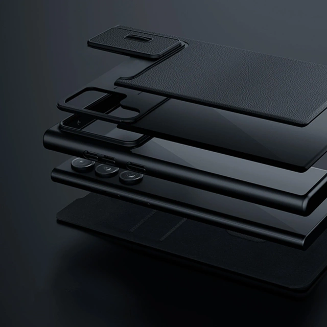 Nillkin Qin Leather Pro Case Samsung Galaxy S23 Flip Cover Kamerahülle Grün