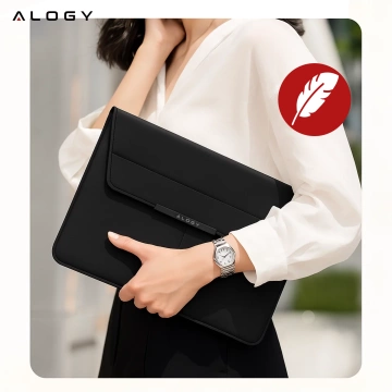 Багатофункціональна складна сумка для ноутбука Alogy FlexCase Pro з підставкою та килимком для миші для Macbook 13/14" чорного кольору