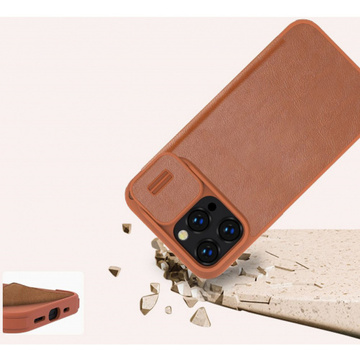 Kožené pouzdro Nillkin Qin Pro pro iPhone 14 Pro Max (černé)